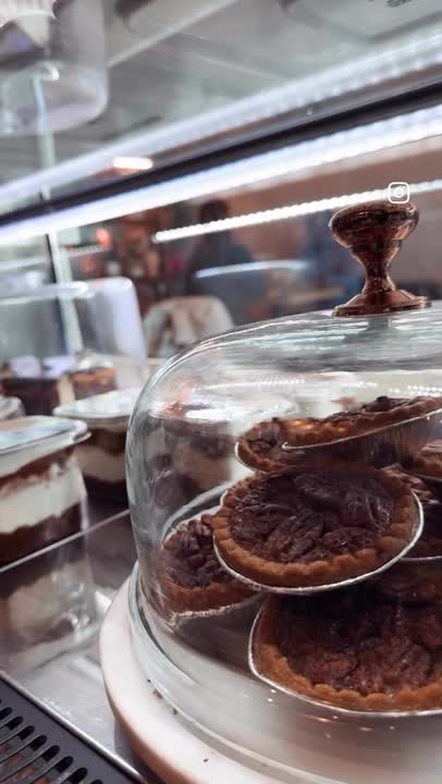 Café pastries on display