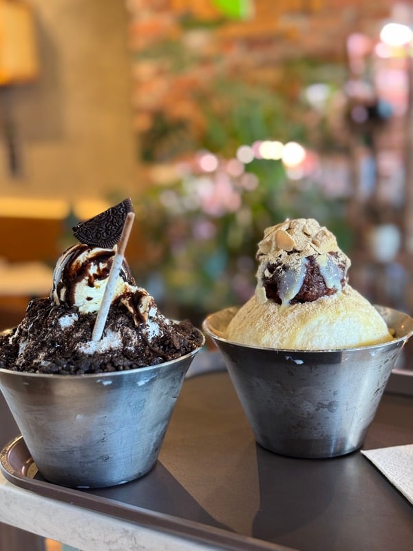 Two bingsu desserts